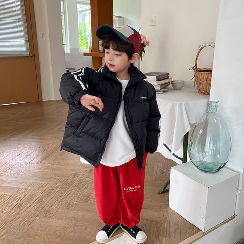 虾酱麻麻男童加厚90白鸭绒羽绒服