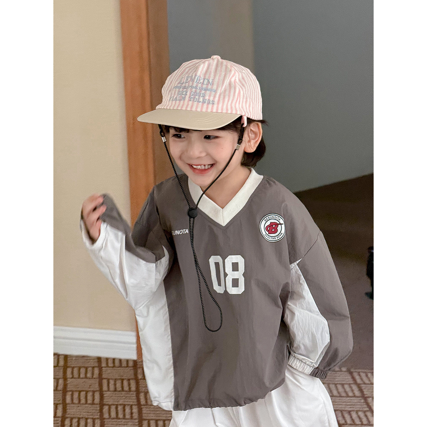 【小童】虾酱麻麻男童速干T恤夏装2025新款运动上衣撞色儿童体恤,童装/婴儿装/亲子装,T恤,淘宝优惠券,粉丝福利购,淘宝优惠卷