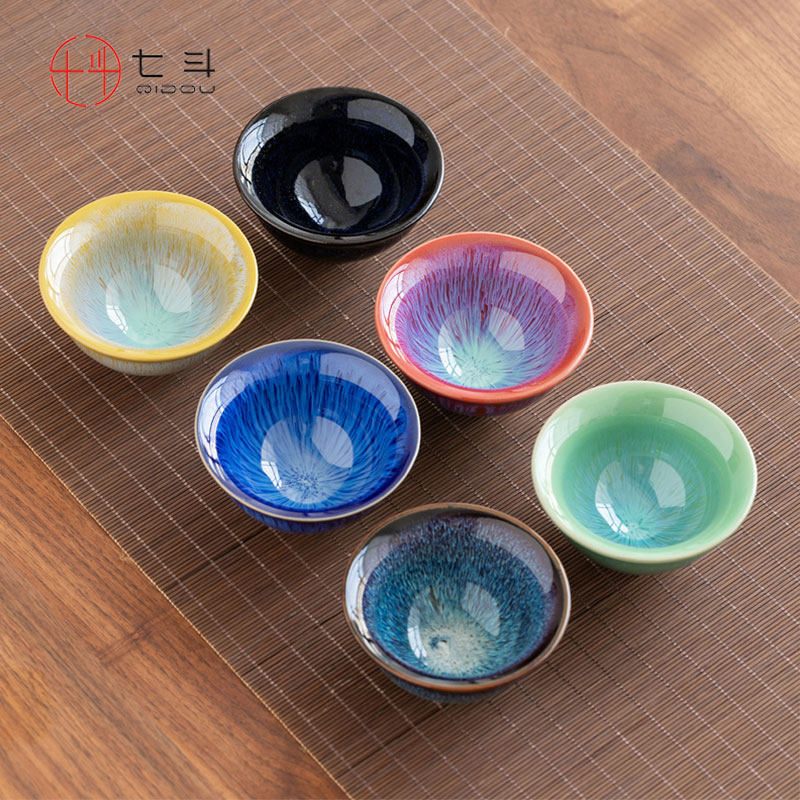 窑变主人杯功夫大号品茗杯茶碗茶具单人杯建盏茶盏天目釉陶瓷茶杯