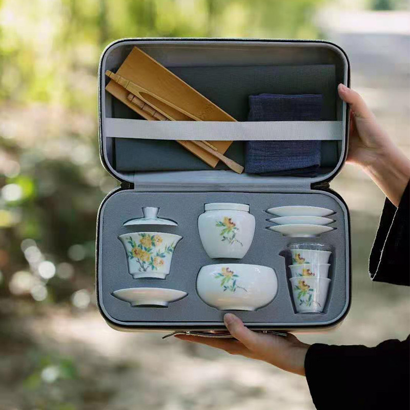 茶艺师白瓷考试套组收纳茶艺教学