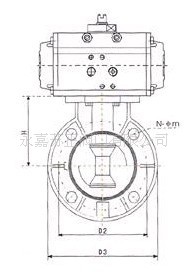 d671x-10s气动upvc蝶阀 塑料气动蝶阀/耐腐蚀工业级