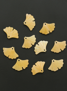 古月5颗12x17mm银杏叶高品质醋酸叶子diy手工古风发簪材料配饰