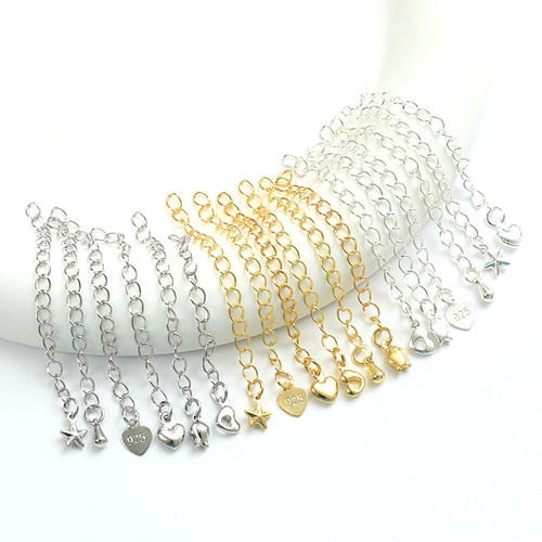 铜镀真金DIY手链配件尾链