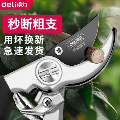 干枝湿枝通吃修枝剪得力SK5刀头