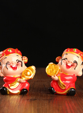 合成树脂中式卡通财神公仔