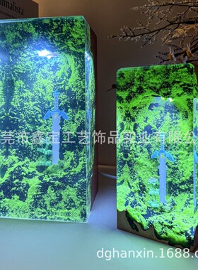 欧美爆款树脂灯大师之剑寂静公主花树脂木灯家居卧室纪念礼物