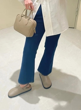 里里定制丨勃肯鞋 懒人平底休闲一脚蹬真皮鞋女