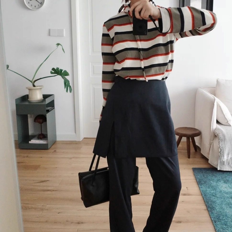 里里定制丨早秋新款极简条纹长袖T恤,女装/女士精品,T恤,淘宝优惠券,粉丝福利购,淘宝优惠卷