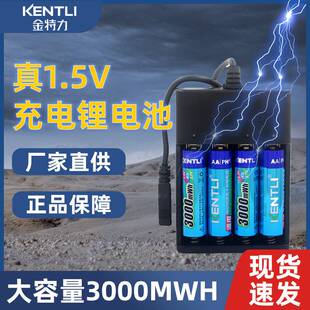 金特力5号AA充电锂电池 1.5V鼠标门锁电动牙刷玩具锂电池厂家