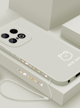 适用iqooz10turbo手机壳简约小熊小兔Z十TurboPro直边个性创意男女款爱酷z10x保护套全包防摔V2452A超薄可爱