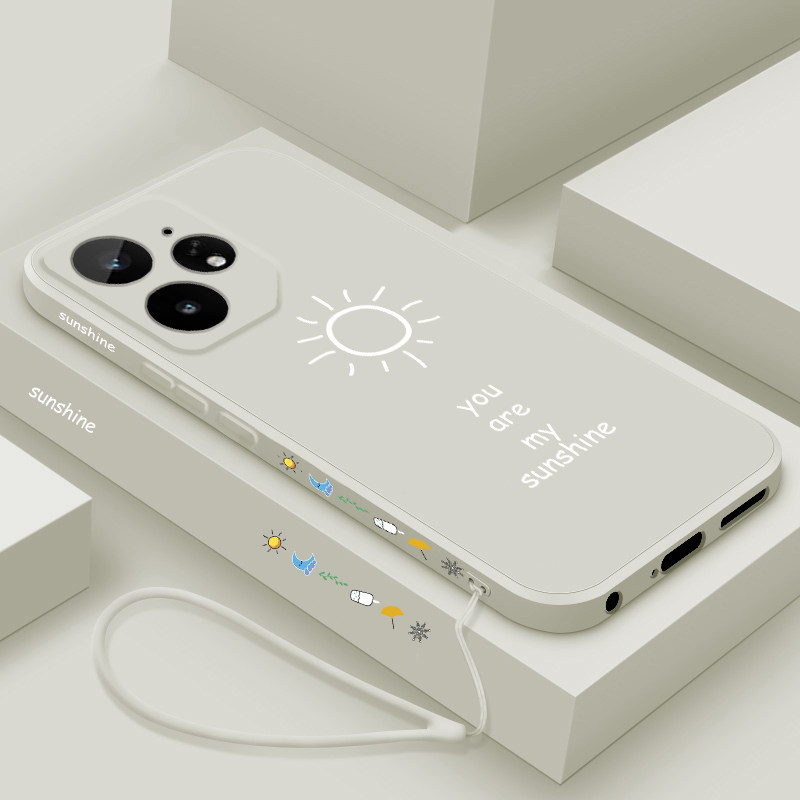 适用Realmeneo7手机壳个性简约晴天真我neo7新款液态硅胶Noe七保护套全包创意男女款RMX5060直边防摔软壳