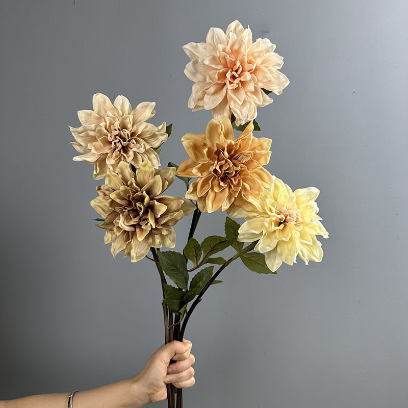 手感保湿大丽花PU仿真花