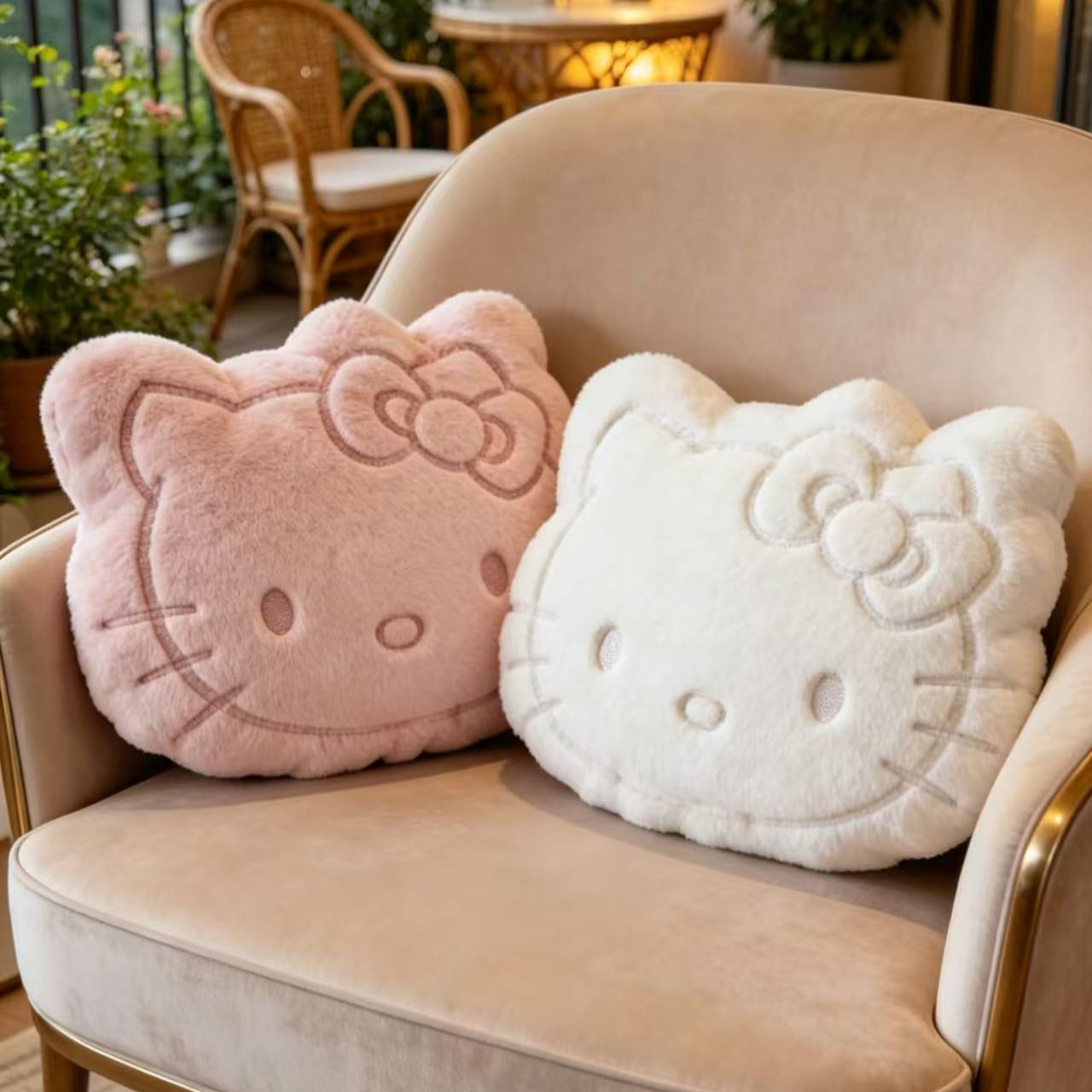少女kitty可爱抱枕毛绒公