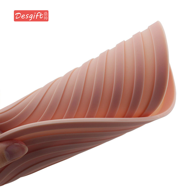 大号24cm硅胶锅垫 加厚防滑隔热垫 圆形波纹厨房火锅垫耐高温垫子