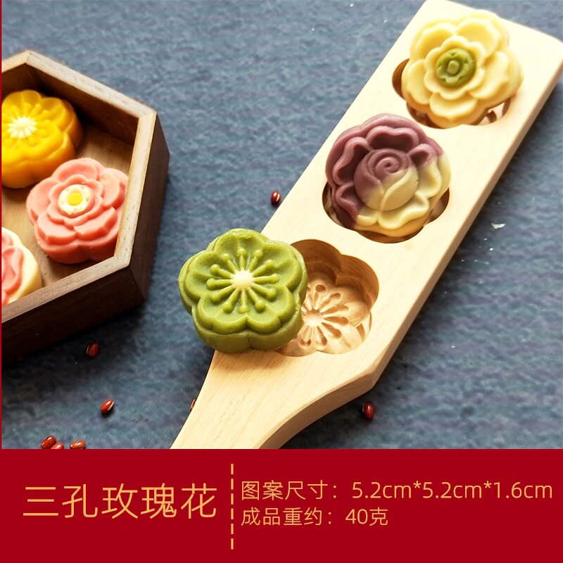 木质月饼模具糕点模具面食模具花样馒头模具立体卡通动物模具