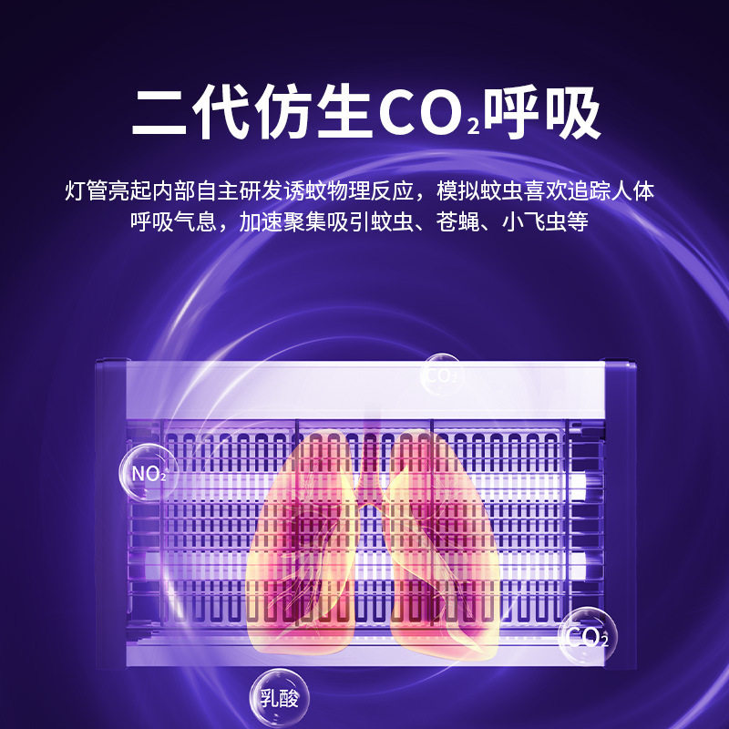 超市饭店物理灭蚊灯 家用电击式壁挂灭蚊灯诱捕式灭蝇灯灭蚊器led