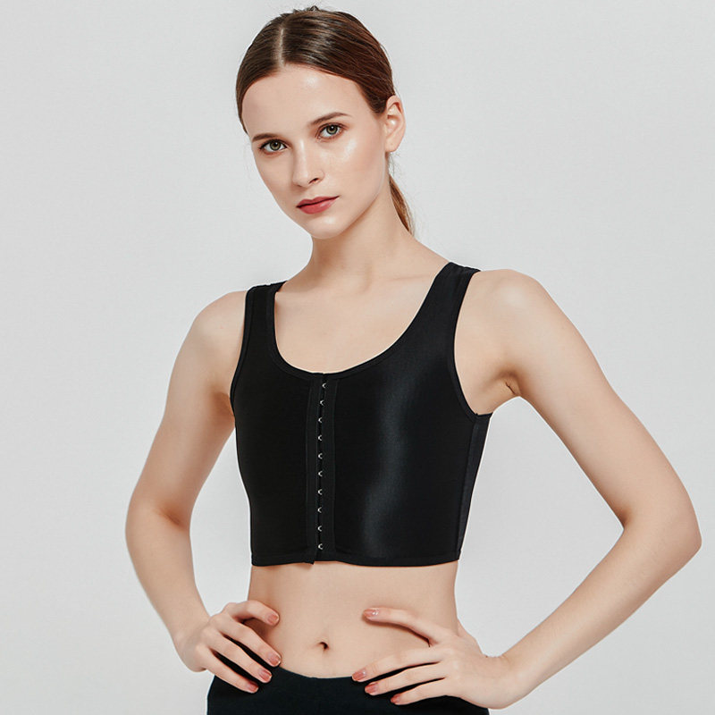 3云汐若夏季束胸内衣学生女缩胸大胸显小运动塑胸les绑带t收胸裹胸