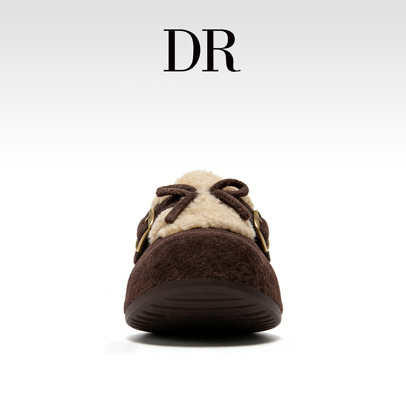 DR官方正品毛毛鞋勃肯鞋休闲搭扣低跟浅口平底青年圆头纯色保暖,女鞋,勃肯鞋/软木鞋,淘宝优惠券,粉丝福利购,淘宝优惠卷