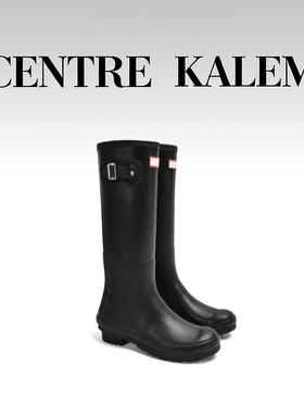 【CENTREKALEM鞋履】黑色低跟高筒靴时装靴纯色春秋青年厚底圆头