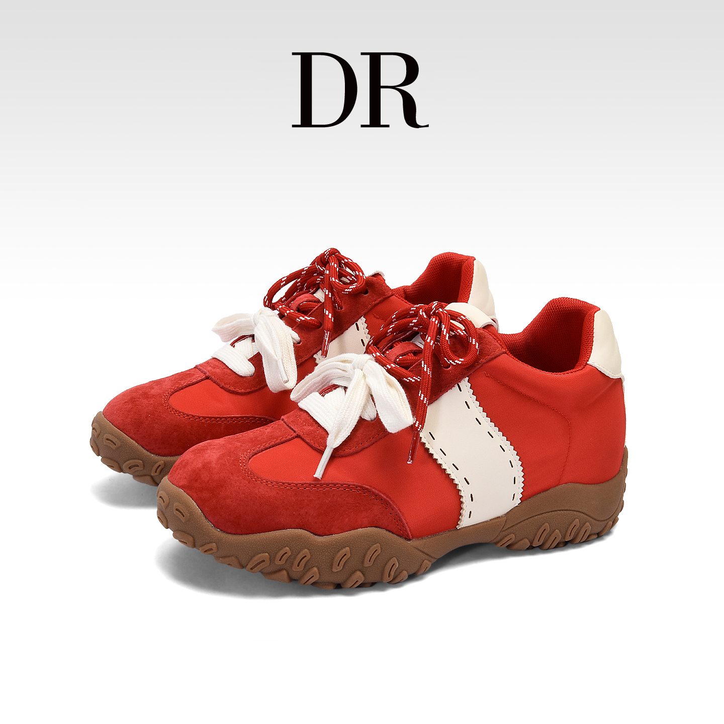 厚底系带休闲运动阿甘鞋德训鞋女