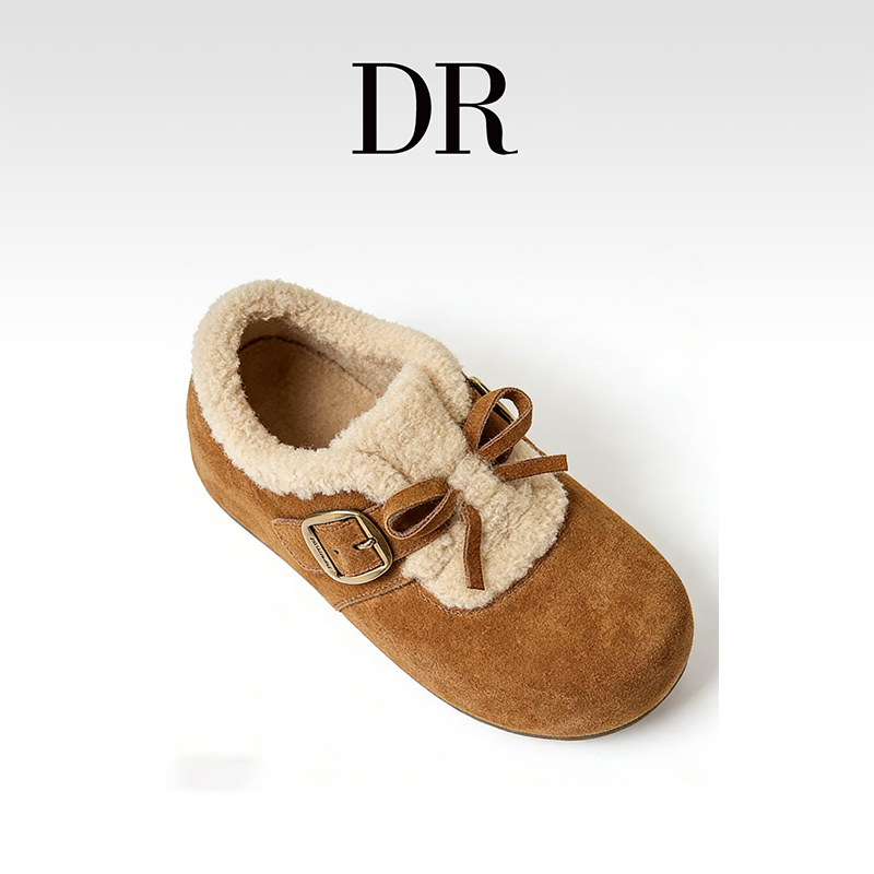 DR官方正品加绒女鞋勃肯鞋纯色雪地靴平底保暖毛绒魔术贴一脚蹬,女鞋,勃肯鞋/软木鞋,淘宝优惠券,粉丝福利购,淘宝优惠卷