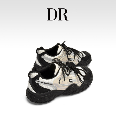 DR官方正品户外登山鞋女2025秋季新款透气运动休闲老爹鞋德训鞋
