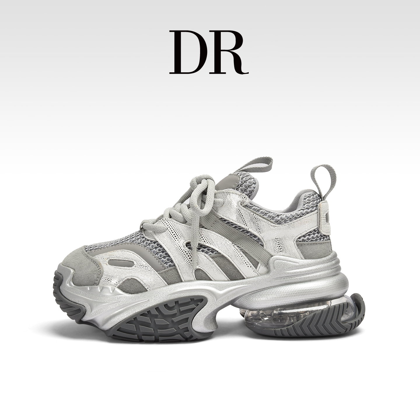 DR官方正品厚底增高老爹鞋女2025新款爆款百搭网面运动轻便休闲鞋