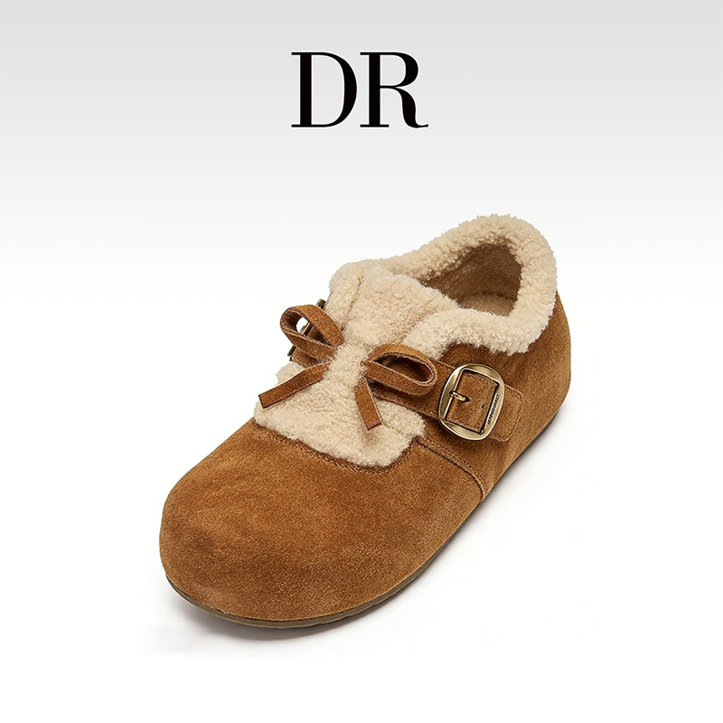DR官方正品毛毛鞋勃肯鞋休闲搭扣低跟浅口平底青年加绒女鞋纯色,女鞋,勃肯鞋/软木鞋,淘宝优惠券,粉丝福利购,淘宝优惠卷