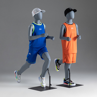 高档儿童模特人偶女童衣服展示架子服装店全身小孩人台童装店橱窗