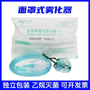 雾化器面罩家用医用儿童成人通用可调药杯吸入机配件管咬嘴头套装