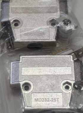 全新MD232-25T金属外壳连接器，25针并口插头
