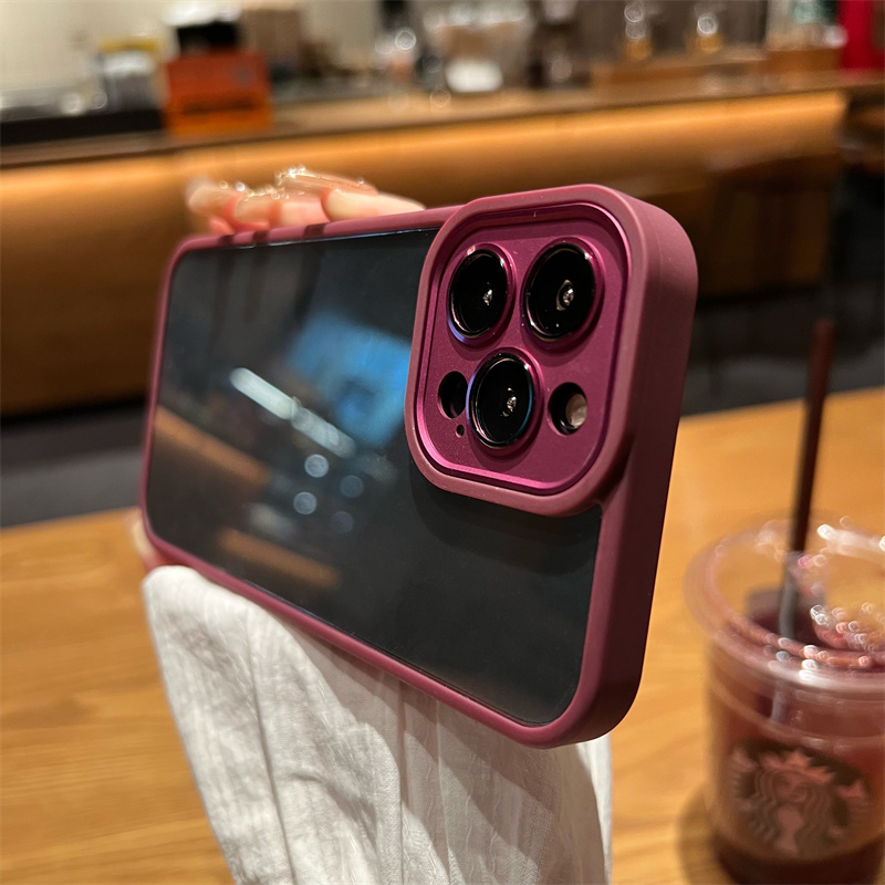 梅子色金属全包镜头苹果高级感