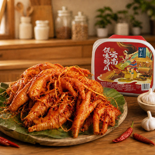 邹三和云南佤味鸡爪鸡脚瓦味菜根鸡爪苤菜根旗舰店网红辣单鸡爪