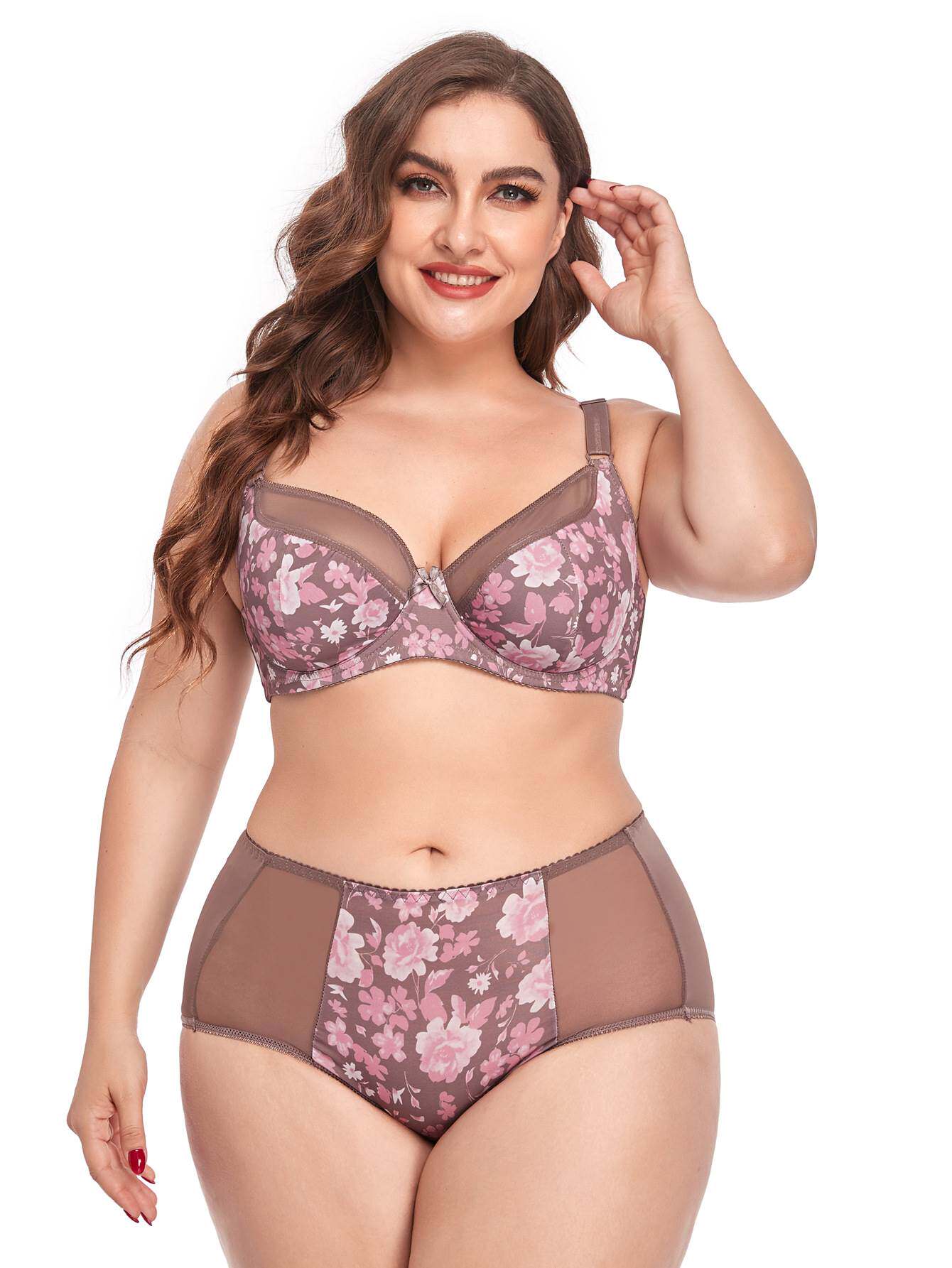 Fat Lady Bra Set D Cup Plus Size Underwear Bras Panty 110D