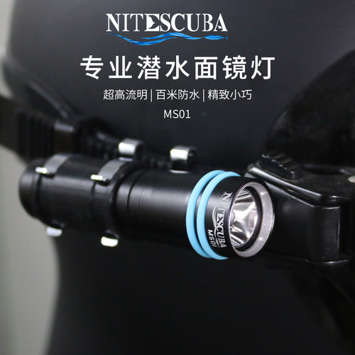 MS01迷你潜水面镜灯500流明头灯