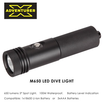 探险家潜水补光灯M650便携防水