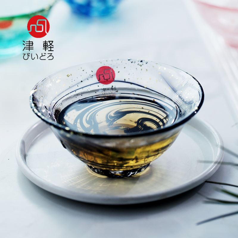 日本进口Aderia石塚硝子津轻手工玻璃杯清酒杯子茶杯茶盏