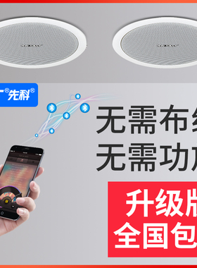 先科G3无线蓝牙吸顶音响嵌入式背景店铺餐厅吸顶音箱商用吸顶天花