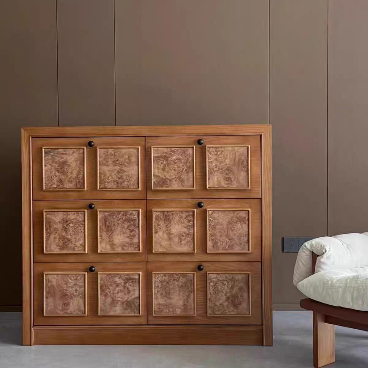 中古复古风斗柜实木六斗柜储物柜装饰柜美式法式乡村餐边柜设计师