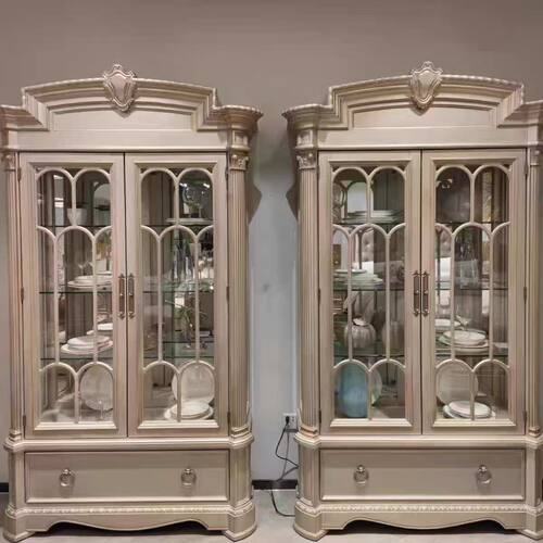 美克ART图尔乐章展示柜美式简约实木装饰柜展示柜可定制