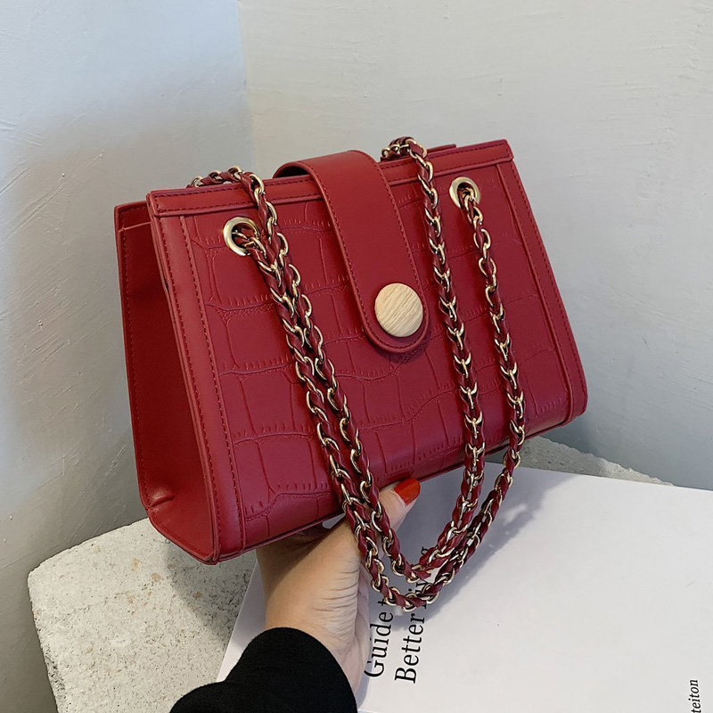 红色新娘包2021链条单肩小婚礼包