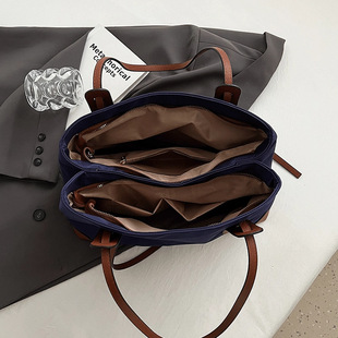 牛津布防水大容量2025分层百搭多隔层单肩包通勤托特包通用款 女包