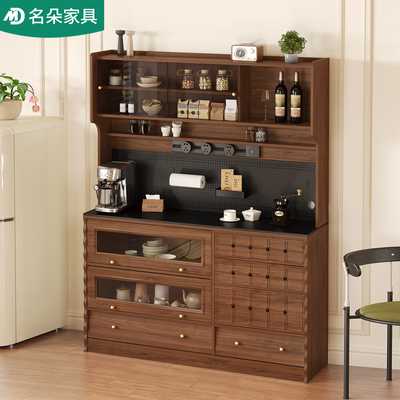 名朵实木餐边柜靠墙一体储物柜