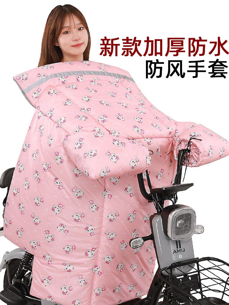 冬天加厚加绒挡风被小电动摩托电瓶自行车双面防水防寒冬季遮风罩