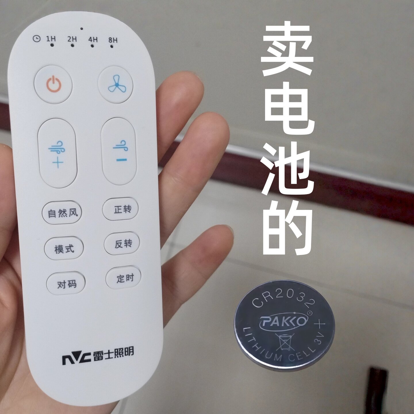 雷士照明遥控器电池CR2032通用款