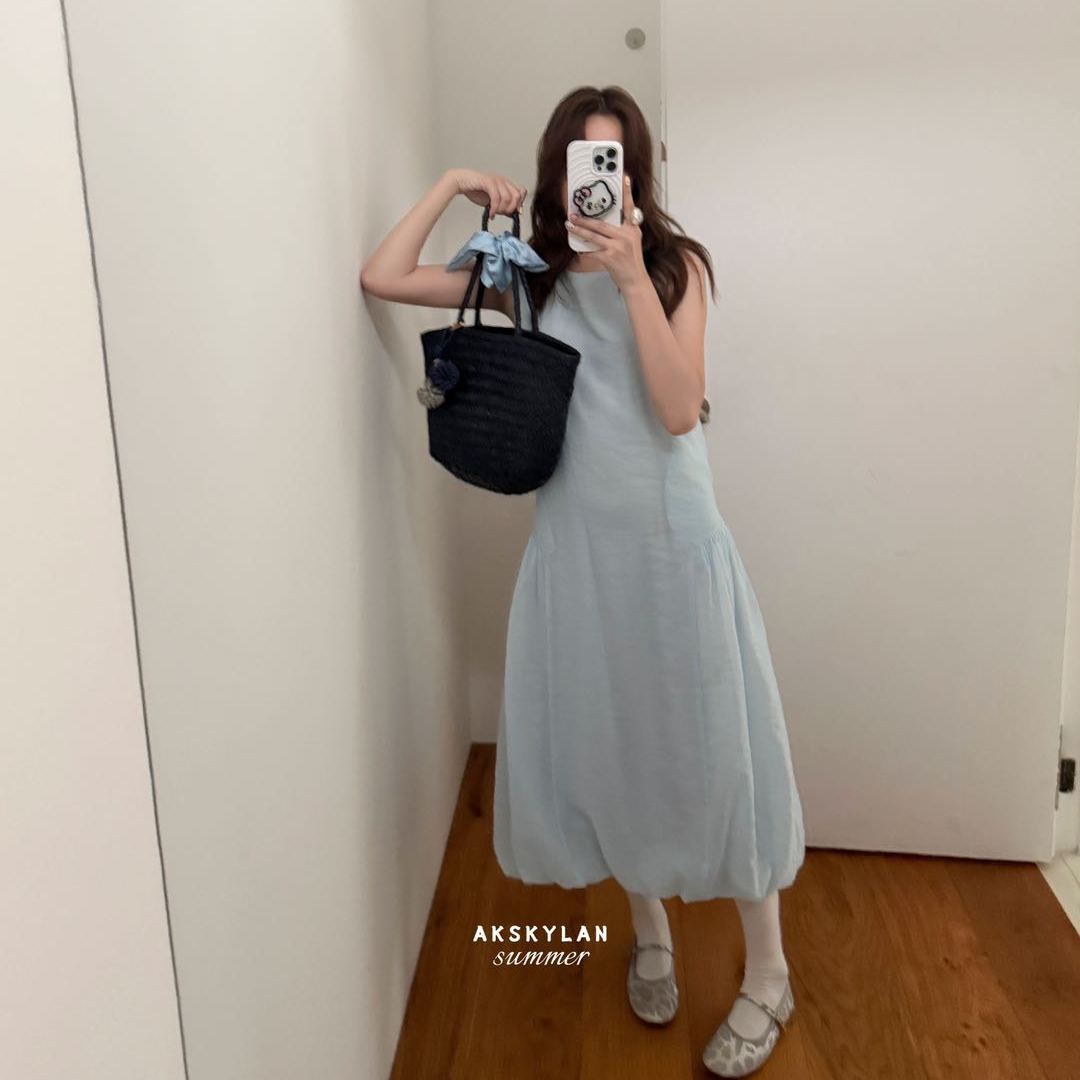 甜美减龄花苞连衣裙女