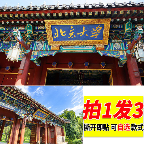 北京大学海报墙上贴画房间