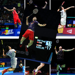 羽毛球明星杀球海报李宗伟石宇奇桃田贤斗跳杀合集大尺寸自粘墙贴