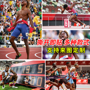 诺亚莱尔斯海报短跑明星大尺寸房间自粘壁纸卧室墙上贴画装饰墙