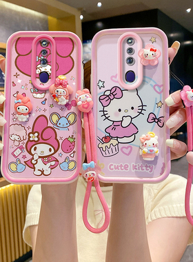 适用OPPO F11PRO手机壳新款少女opopf7卡通凯蒂猫0ppof11por个性创意公仔oopp f7时尚可爱女oppif11pro保护套